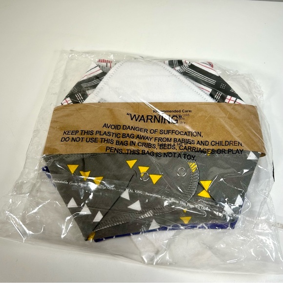 FARNOD Baby Bandana Drool Bibs 4 Pack Sailboats Plaid Blue Pattern Triangle - Picture 2 of 13